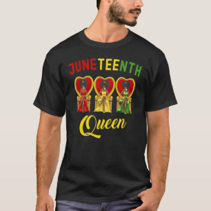 T-shirt Junetdix Black Queen Afro Melanin Girl Magic Wom
