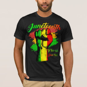 T-shirt junetdix Freeish depuis 1865 Melanin Ancestor Bla