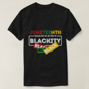 T-shirt Junetdix je suis noir TOUS LES JOURS mais aujourd'