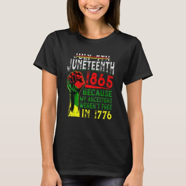 T-shirt Junetdix Mois d'histoire noire rétro Mes ancêtres (Devant)