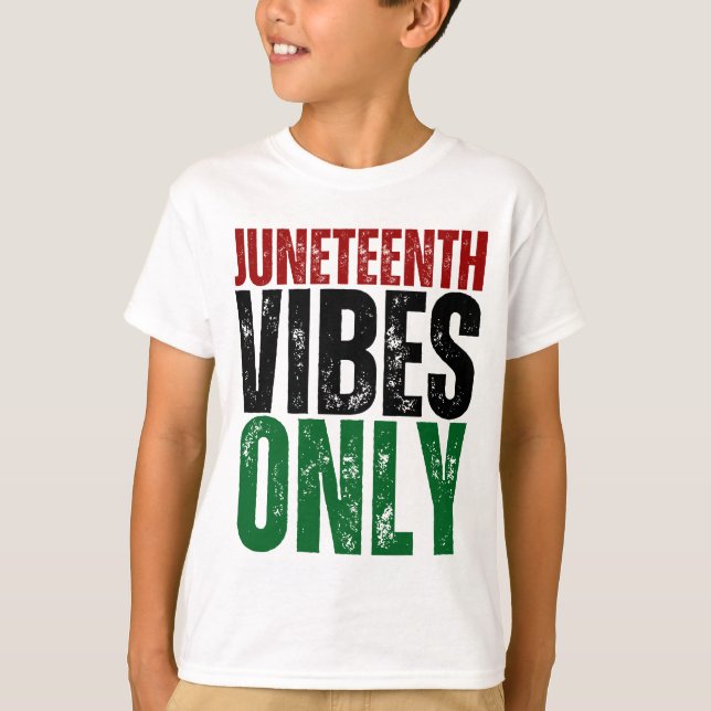 T-shirt JunetDix Vibes Uniquement Melanin Boys Black Girls (Devant)
