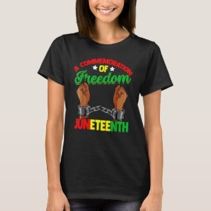 T-shirt Juneteent Break Chains Noir Africain Américain