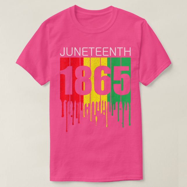 T-shirt Juneteenth 1865 African Flag Black Power Black Fre (Design devant)