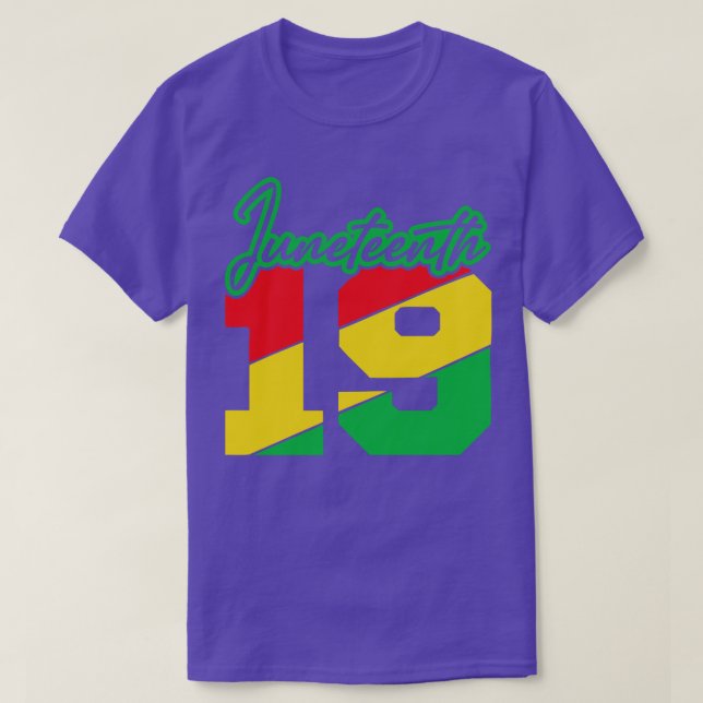 T-SHIRT JUNETEENTH 1865 PRIDE NOIRE LIBERTÉ (Design devant)