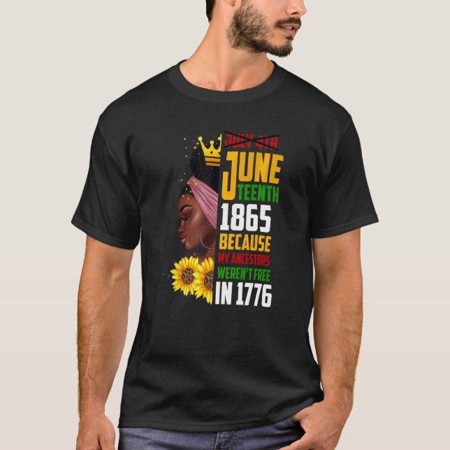 T-shirt Juneteenth 1865 Remembering My Ancestors Black Fre (Devant)
