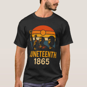 T-shirt Juneteenth 1865 Rétro Coucher de soleil Histoire n
