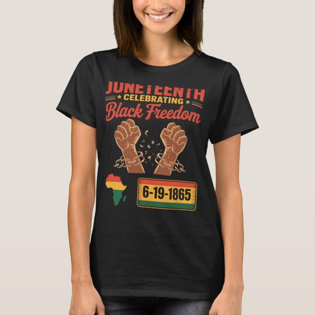 T-shirt Juneteenth 2025 Célébration de la liberté noire 6- (Devant)