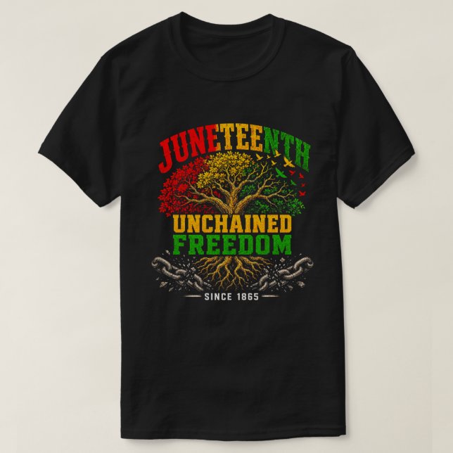 T-shirt Juneteenth Arbre Patrimoine de la Liberté Non Ench (Design devant)