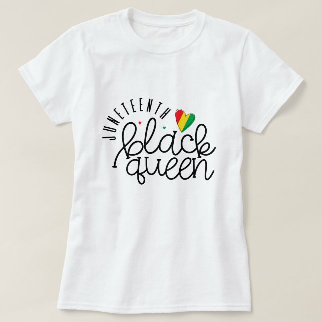 T-shirt Juneteenth Black Queen - Histoire des Noirs (Design devant)