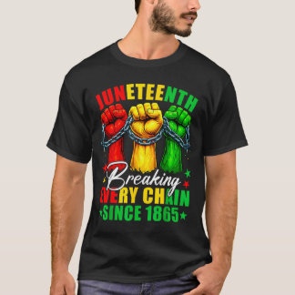 T-shirt Juneteenth brisant chaque chaîne depuis 1865 liber