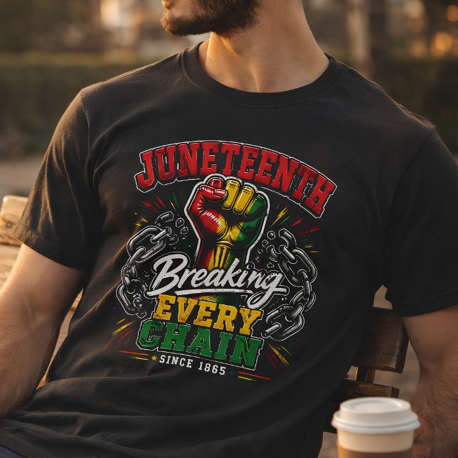 T-shirt Juneteenth : Briser Chaque Chaîne Depuis 1865  (Créateur téléchargé)