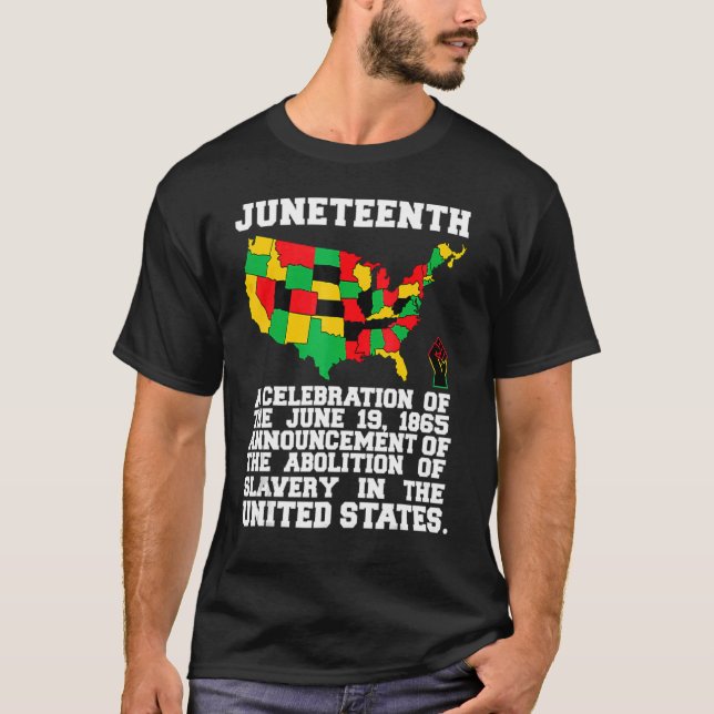 T-shirt Juneteenth Celebrates Black African American Freed (Devant)