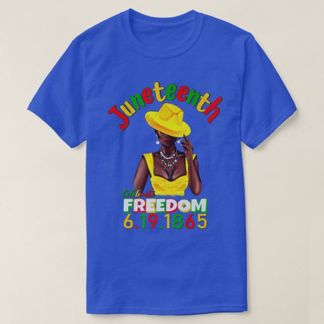 T-shirt Juneteenth Celebrating Black Freedom 1865 African  (Design devant)