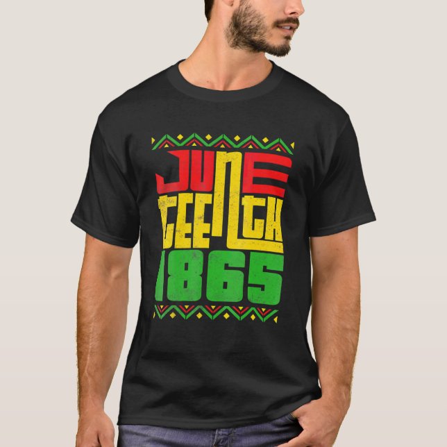 T-shirt Juneteenth Celebrating Black Freedom 1865 Flag (Devant)