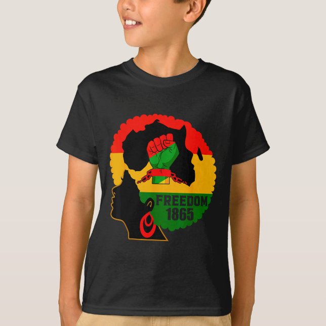T-shirt Juneteenth célébration de l'histoire noire liberté (Devant)