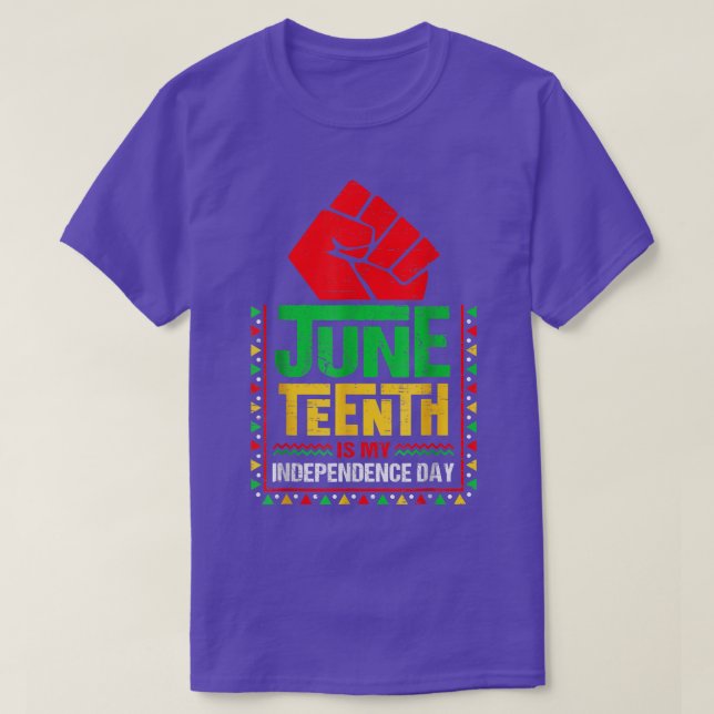T-shirt Juneteenth est mon jour de l'indépendance Drapeau  (Design devant)