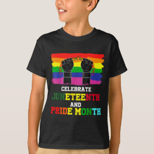 T-shirt Juneteenth et le mois de la fierté gay célèbrent l