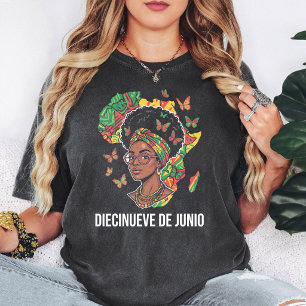 T-shirt Juneteenth Femme Africaine Papillons