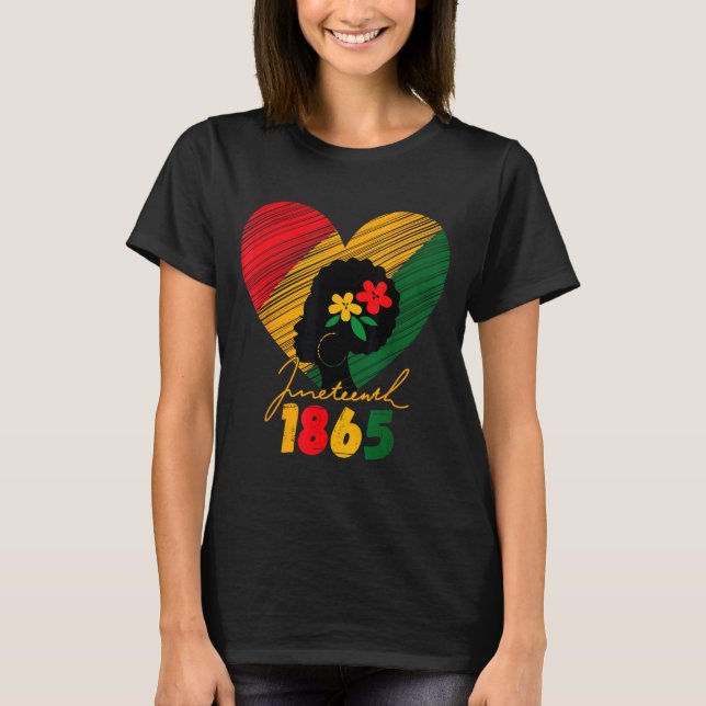 T-shirt Juneteenth femmes noires se souvenant de mes ancêt (Devant)