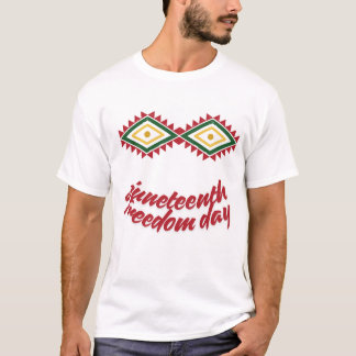 T-shirt Juneteenth Fête de la Liberté Motif Géométrique Tr