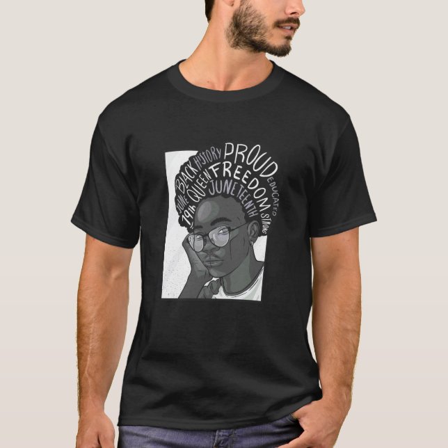 T-shirt JUNETEENTH Fille. Forte. Éduquée. Fière. Mème (Devant)