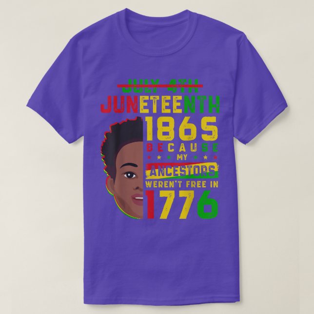 T-shirt Juneteenth for Men African Black American Freedom  (Design devant)