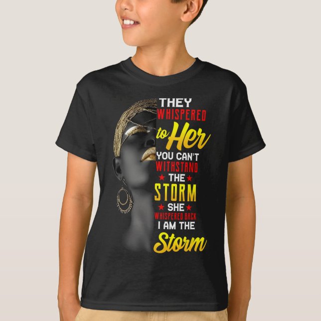 T-shirt Juneteenth Je Suis La Tempête Femmes Noires Mois D (Devant)