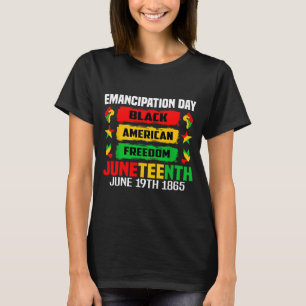 T-shirt Juneteenth jour de l'émancipation noir 19 juin 186