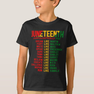T-shirt Juneteenth Leaders Hommes Femmes Inconditionnellem