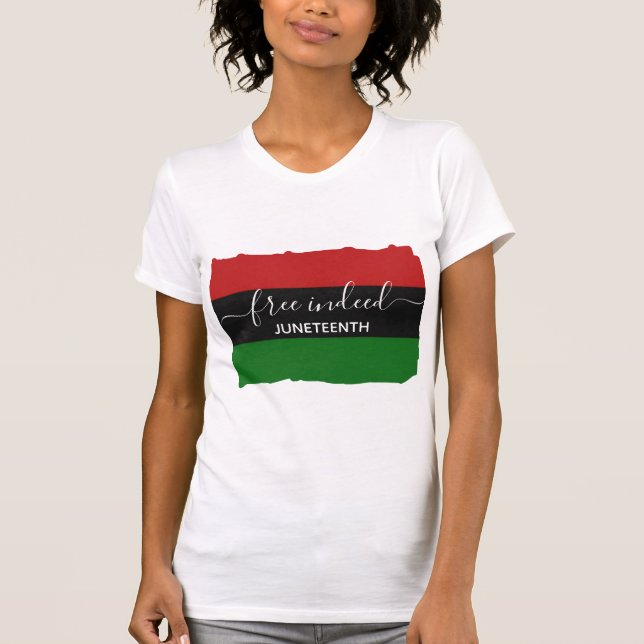 T-shirt JUNETEENTH panafricain GRATUIT EN VÉRITÉ (Devant)