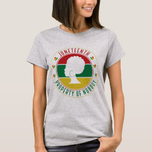 T-shirt Juneteenth Propriété de Personne - Histoire des No