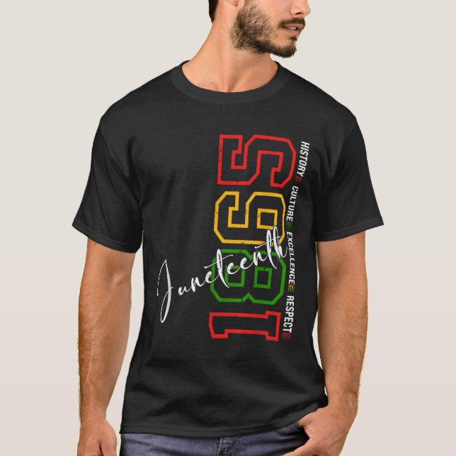 T-shirt Juneteenth Shirts Women Men African American Junet (Devant)
