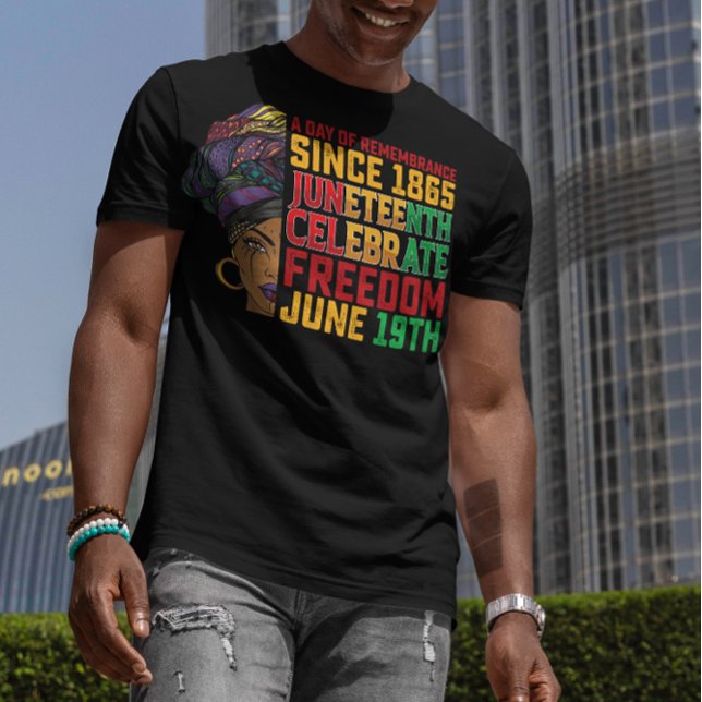 T-shirt Juneteenth Une Journée De Souvenir Liberté Noire (Créateur téléchargé)