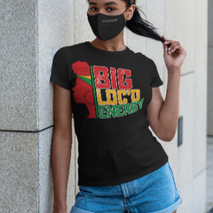T-shirt Junetten Big Loc'd Energy Black Freedom