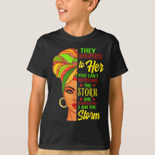 T-shirt Junetten Black History Africaine Femme Afro Je Sui