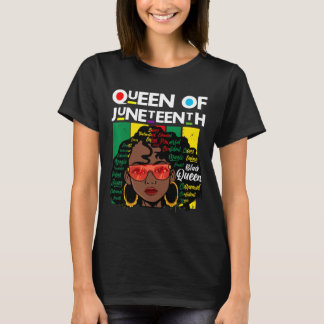 T-shirt Junetten Black Queen Melanin Girl Magic Sista Wo