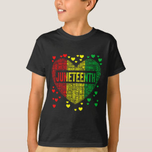 T-shirt Junetten Heart Black History Afro-American Afric