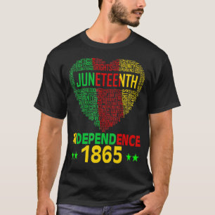 T-shirt Junetten Heart Black History Afro American Women