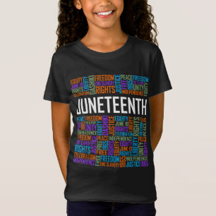 T-Shirt Junetten Mots Histoire Noire Afro-Américaine Afric