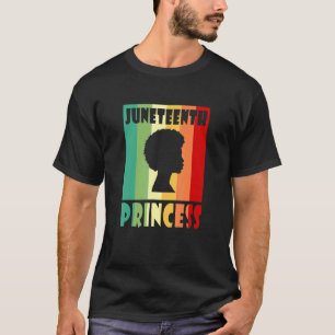 T-shirt Junetten Princess African American Freedom Black