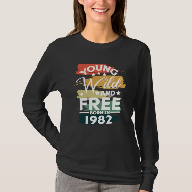 T-shirt Jung Wild Free Born 1982 (Devant)