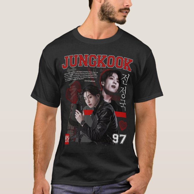 T-shirt Jungkook Retro Vintage (Devant)