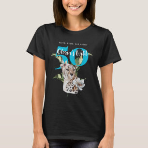 T-shirt Jungle sauvage Leopard Blue 50e anniversaire drôle