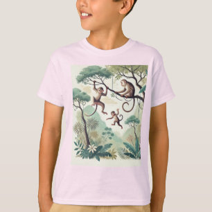 T-shirt Jungle Swing Monkey Tee - Fun, Wild & Stylish!