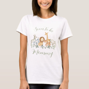 T-shirt Jungle Whimsical Animaux Verdure Bientôt être mama