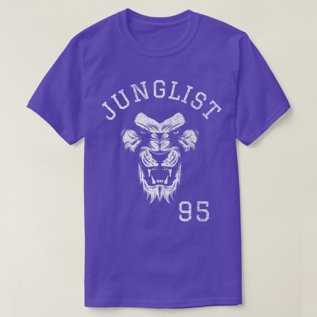 T-shirt Junglist Drum And Bass Lion Dnb Music Liquid1462 (Design devant)