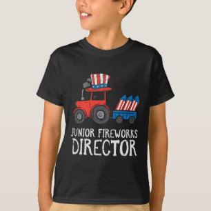 T-shirt Junior Fireworks Directeur Tracteur 4 juillet Garç