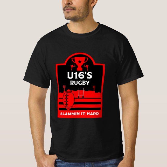 T-Shirt Junior Junior De Joueurs De Rugby Des 16 E (Devant)