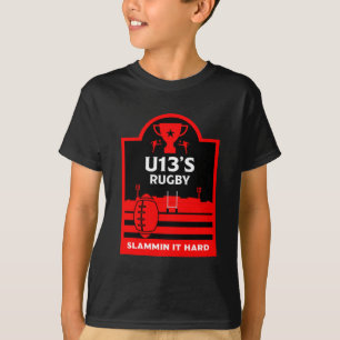 T-Shirt Junior Junior De Joueurs De Rugby U13