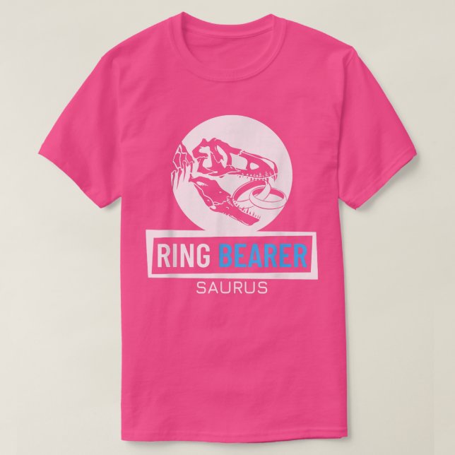 T-shirt Junior Ring Bearer Saurus Wedding Party Kids Ring  (Design devant)